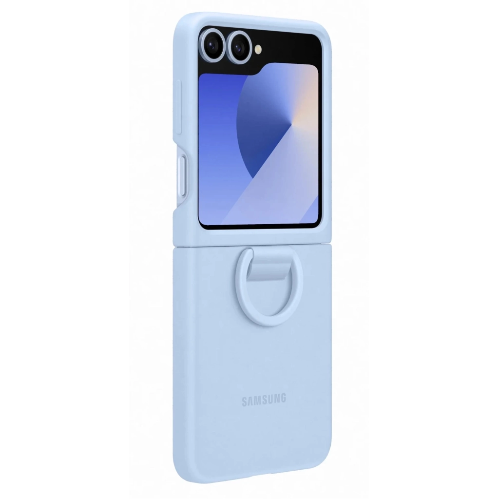 Чохол до мобільного телефона Samsung Silicone Cover with Ring Samsung Galaxy Flip 6 Blue (EF-PF741TLEGUA) - зображення 1