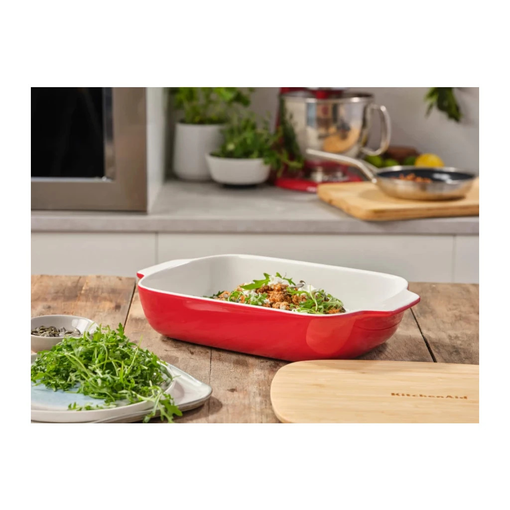 Форма для випікання KitchenAid з кришкою керамогранітна 3,8 л Червона (CC006108-001) - зображення 6