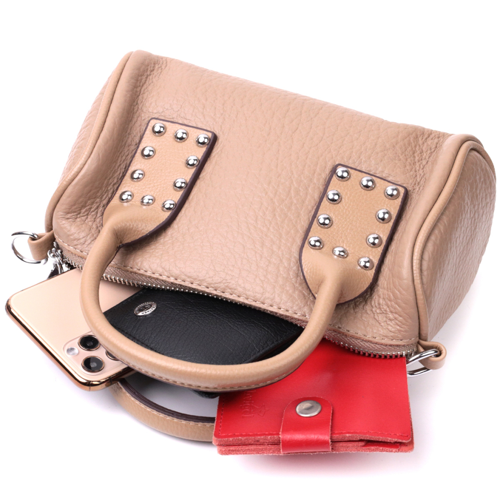 Сумка Vintage З натуральної шкіри Бежева (22368) - зображення 8