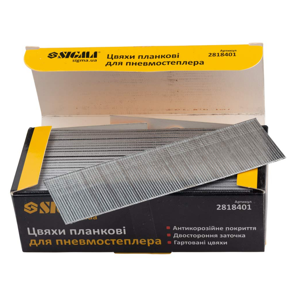 Цвяхи Sigma планкові 40x1.25x1мм для пневмостеплера 5000шт (2818401) - изображение 2