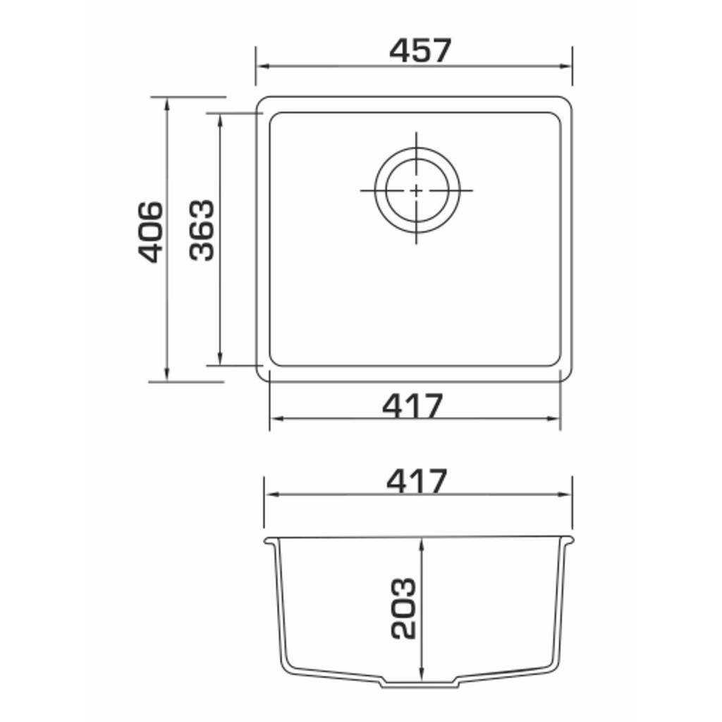 Мийка кухонна GRANADO Under top marron (gr1906) - зображення 6