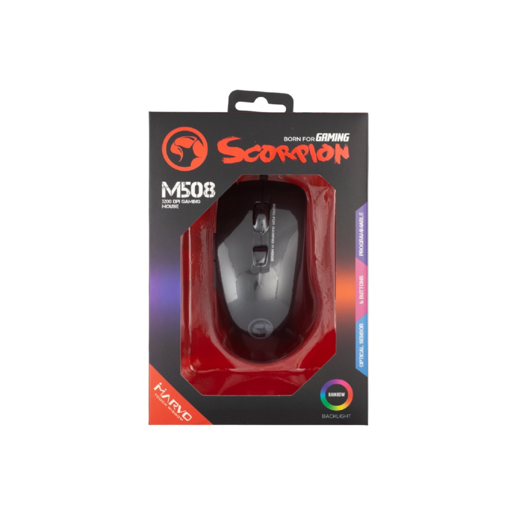 Мишка Marvo M508 Multi-LED USB Black - зображення 4