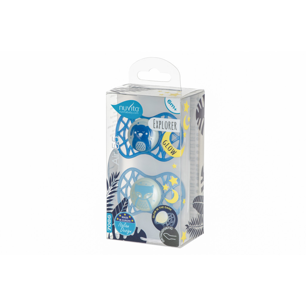 Пустушка Nuvita Air55 Explore 6m+ ортодонтична (світиться у темряві) (NV7086GM) - зображення 3