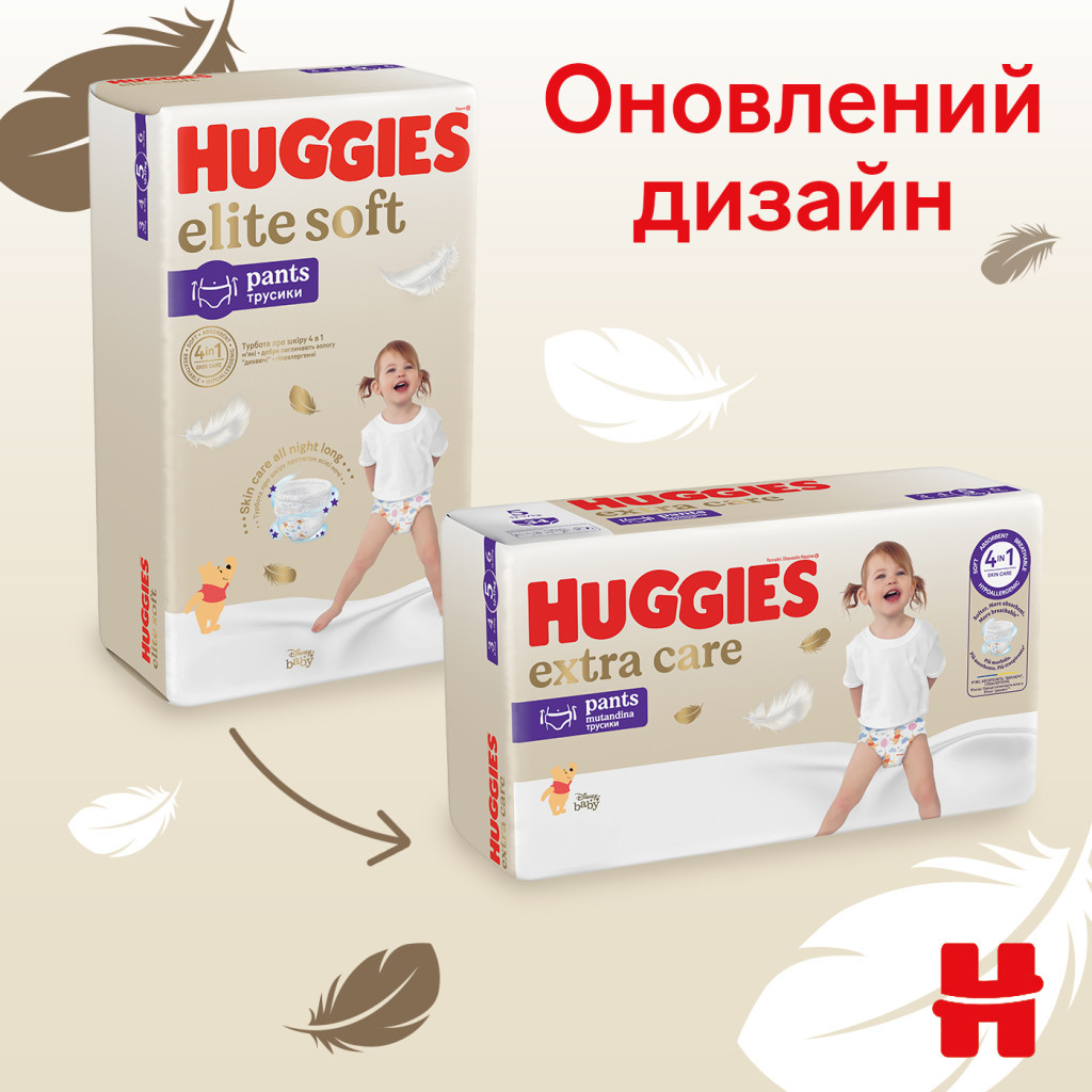 Підгузки Huggies Extra Care Розмір 5 (12-17кг) Pants Box 68 шт (5029053582412) - зображення 4