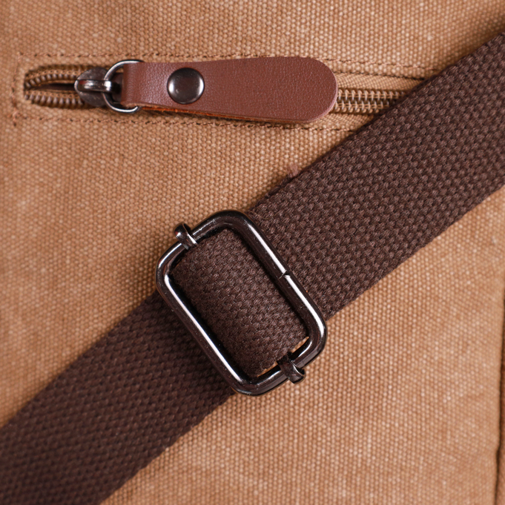 Сумка Vintage Чоловіча з щільного текстилю Коричнева (22220) - зображення 11