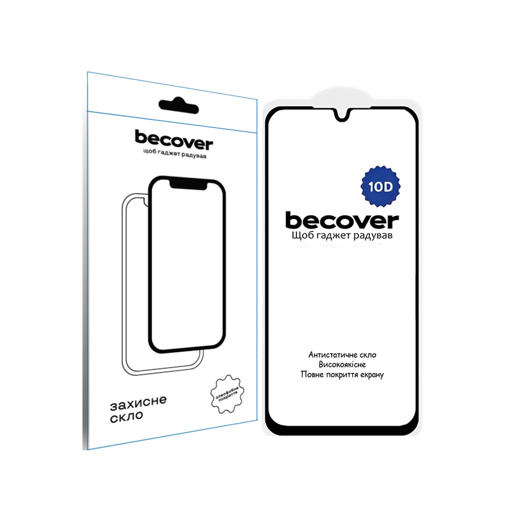 Скло захисне BeCover Samsung Galaxy A16 4G SM-A165/A16 5G SM-A166 10D Black (712889) - зображення 1