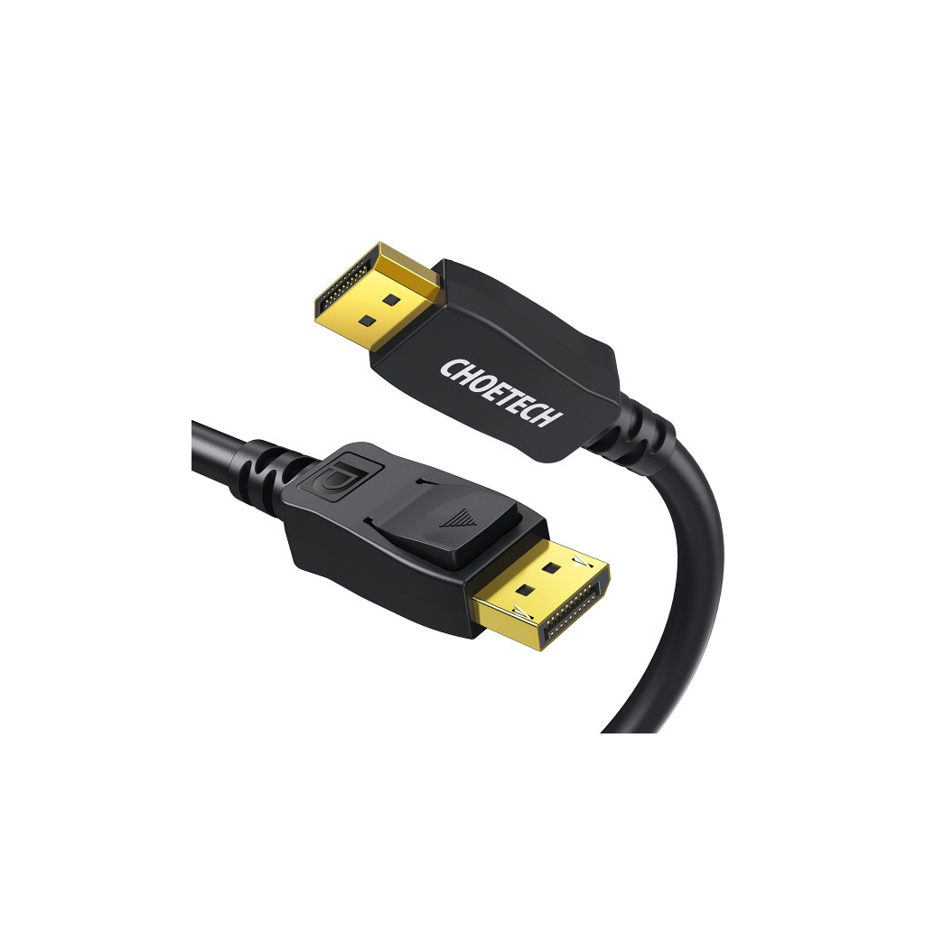 Кабель мультимедійний Display Port to Display Port 2.0m V1.4 8K 60Hz Choetech (XDD01-BK) - зображення 2
