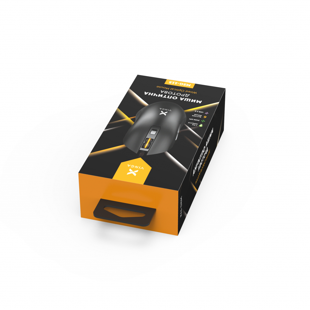 Мишка Vinga MSG-115 Black - зображення 5