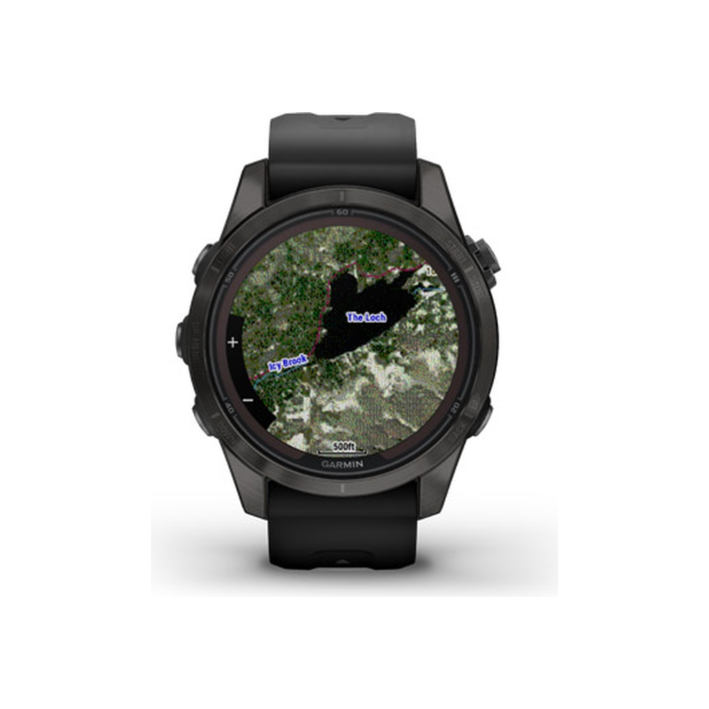 Смарт-годинник Garmin fenix 7S Pro Saph Solar, Carbon Gray Ti w/ Black Band, GPS (010-02776-11) - зображення 5
