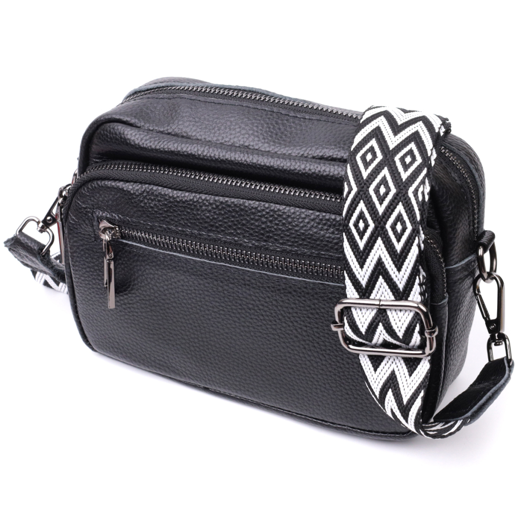 Сумка Vintage З натуральної шкіри Чорна (22640) - зображення 1