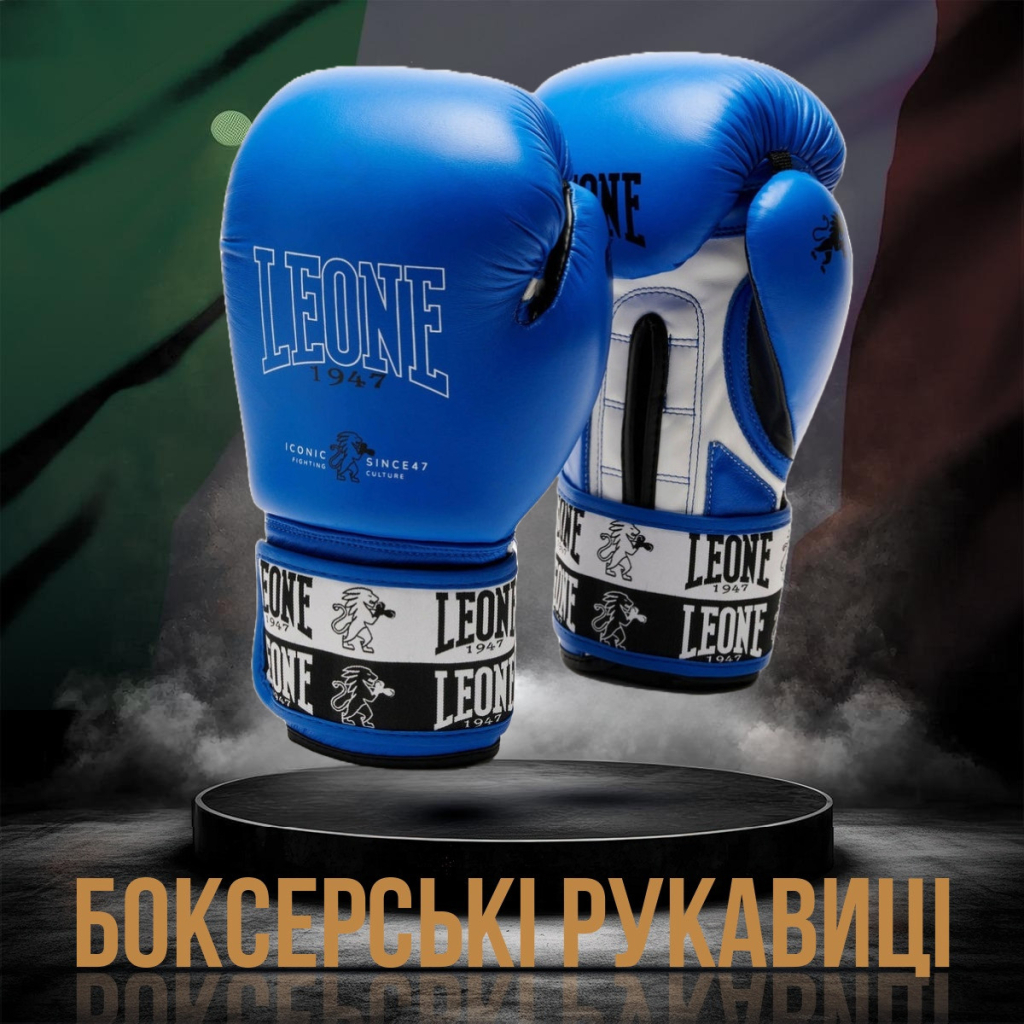 Боксерські рукавички Leone GN208 Iconic Blue 16 унцій (GN208_Blue_16oz) - зображення 2