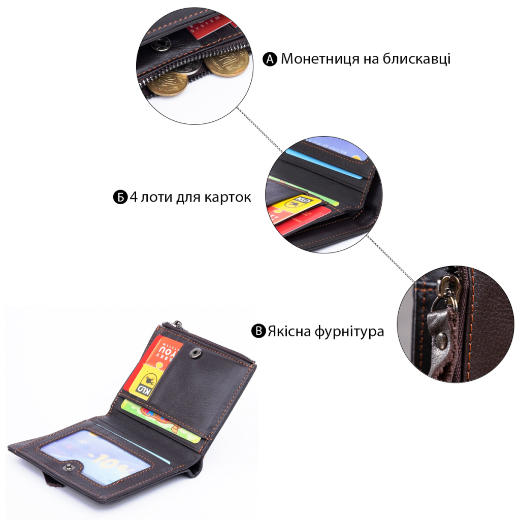 Гаманець Vintage Коричневий (14687) - изображение 5