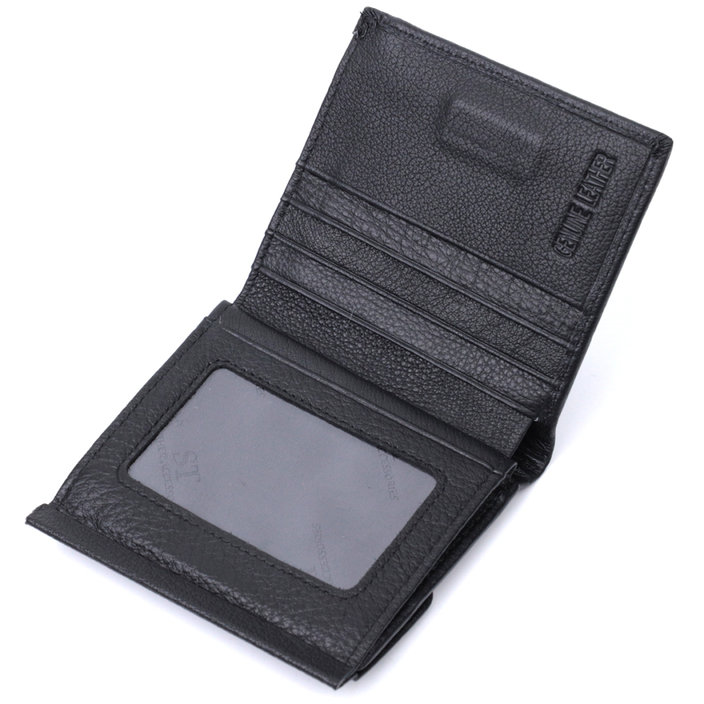 Гаманець ST Leather З натуральної шкіри Чорний (22719) - зображення 7