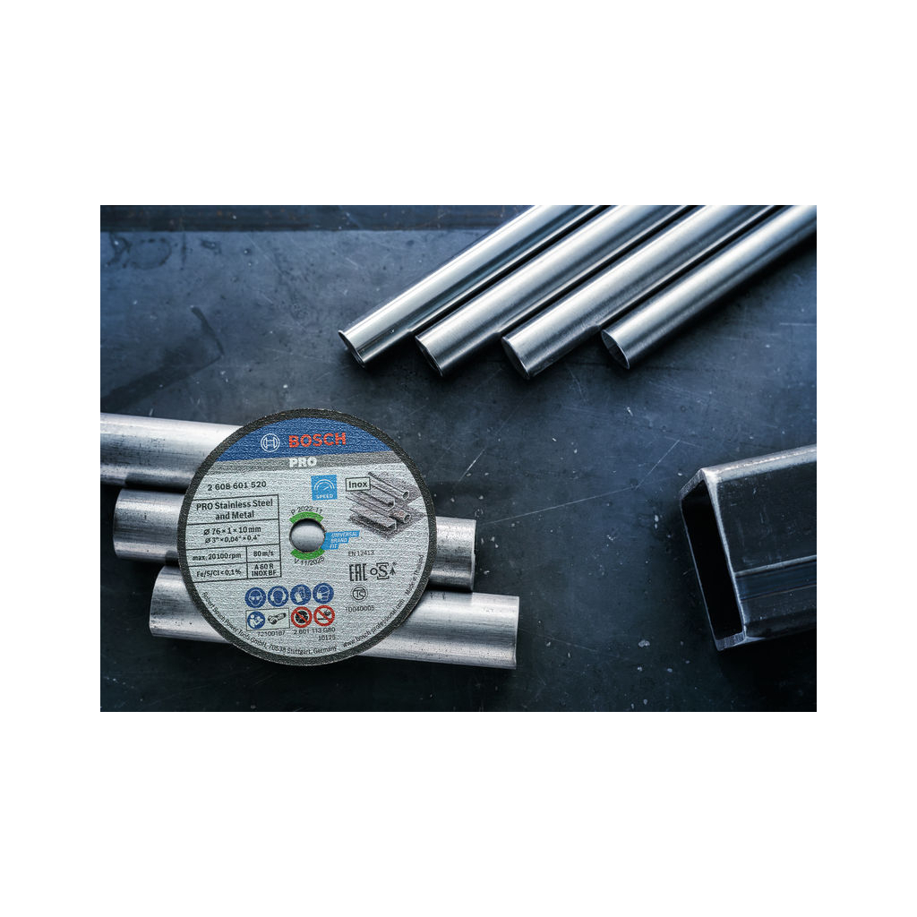 Круг відрізний Bosch Expert for Inox, 76х10х1мм, 5шт (2.608.601.520) - зображення 4