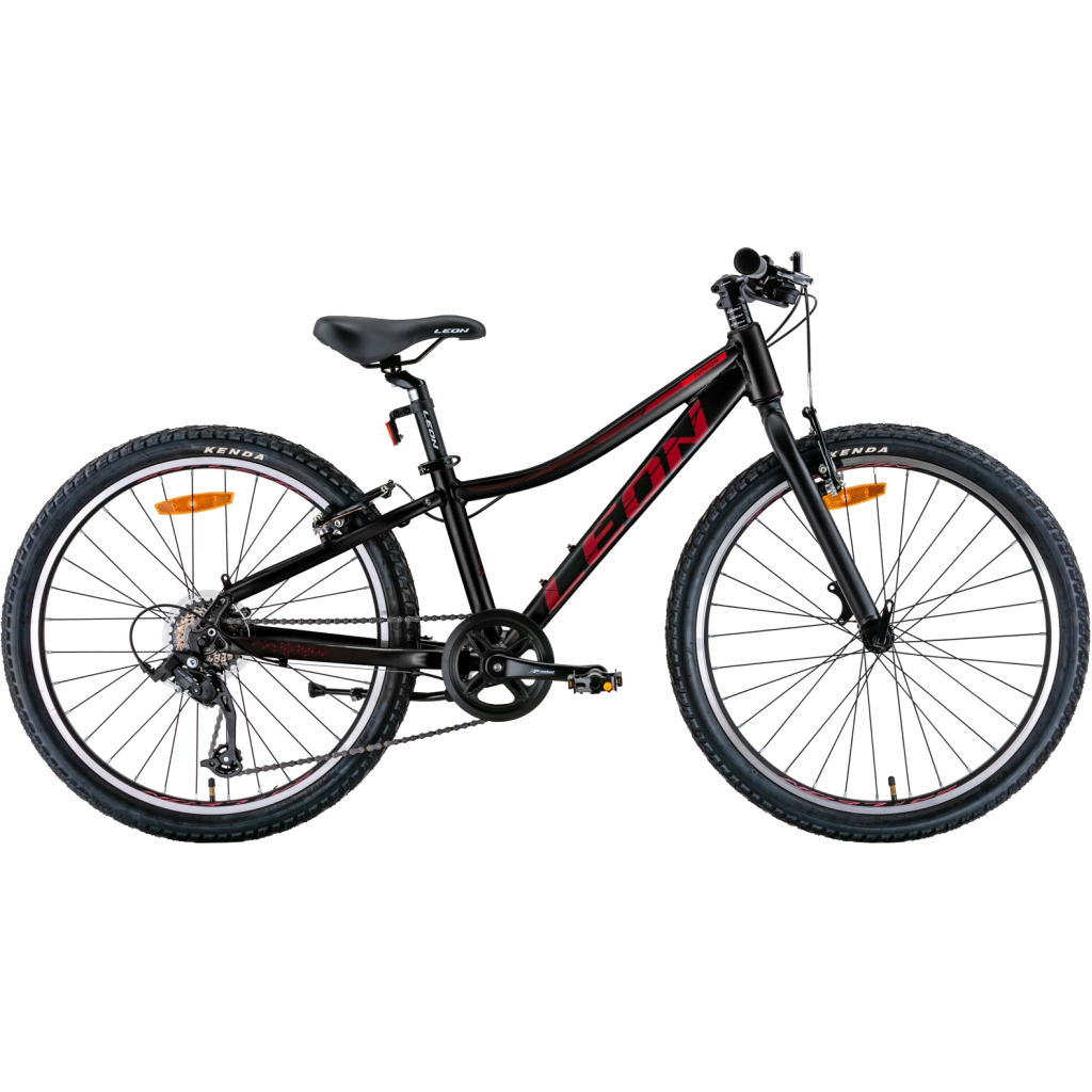 Велосипед Leon 24" Junior Vbr рама-12" 2022 Black/Red (OPS-LN-24-087) - зображення 1