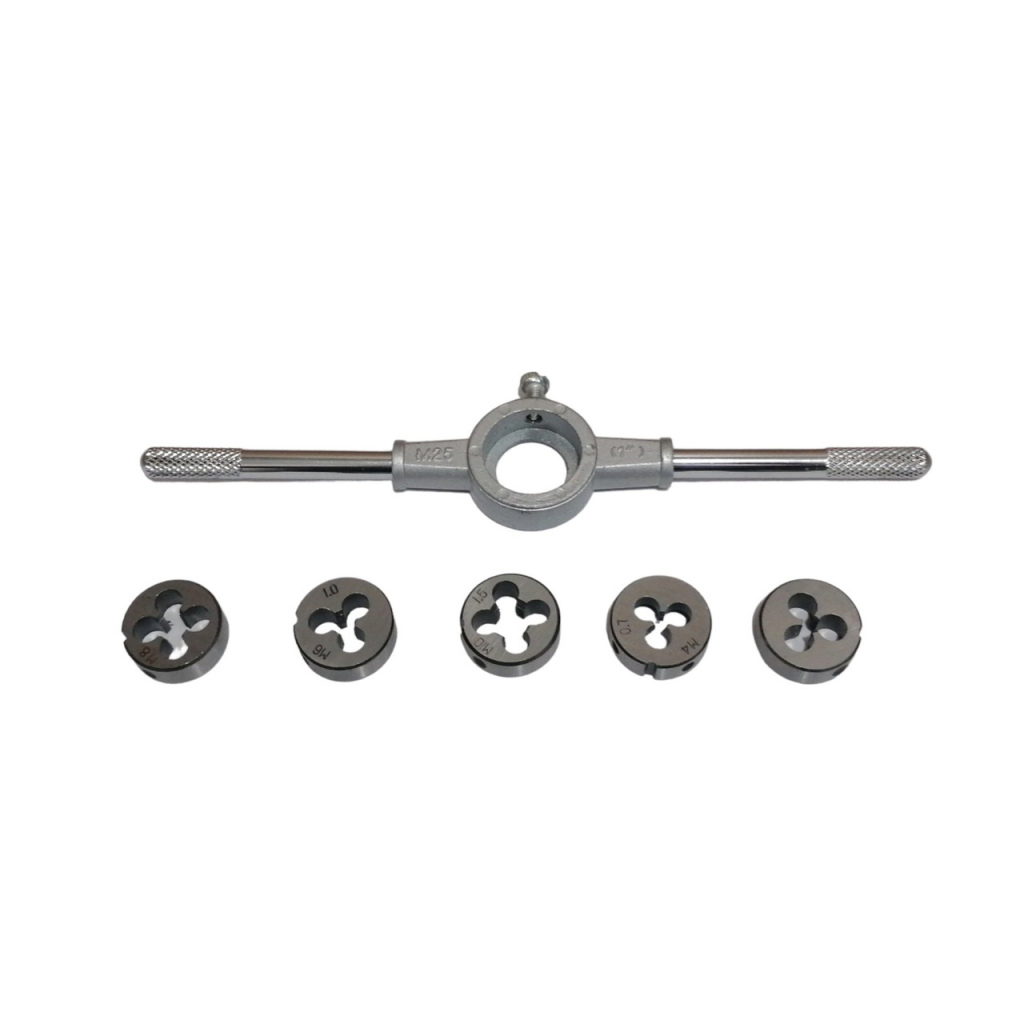 Набір мітчиків і плашок Werk плашок з тримачем 6 од. (4x0.7, 5x0.8, 6x1.0, 8x1.25, 10x1.5 мм) (122731) - зображення 1