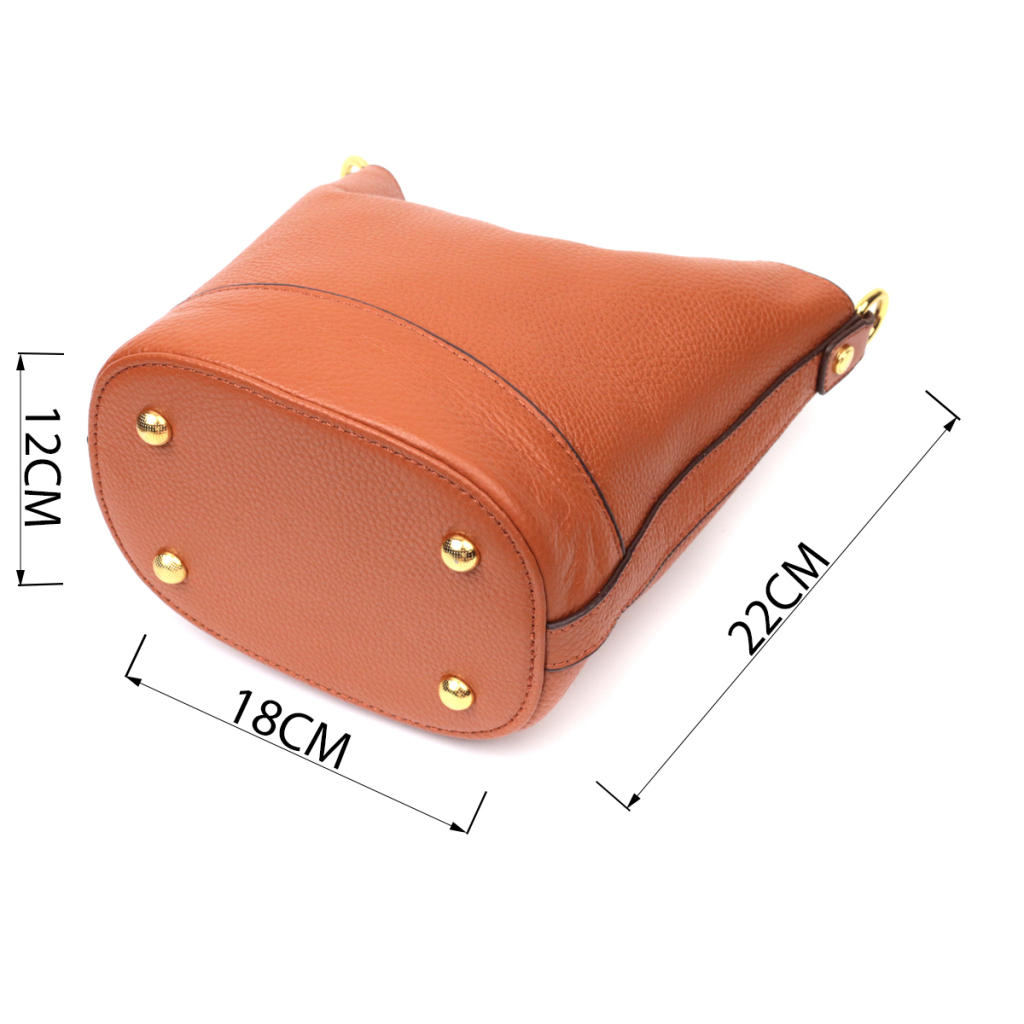 Сумка Vintage Жіноча з автономною косметичкою всередині з натуральної шкіри Коричнева (22366) - зображення 3