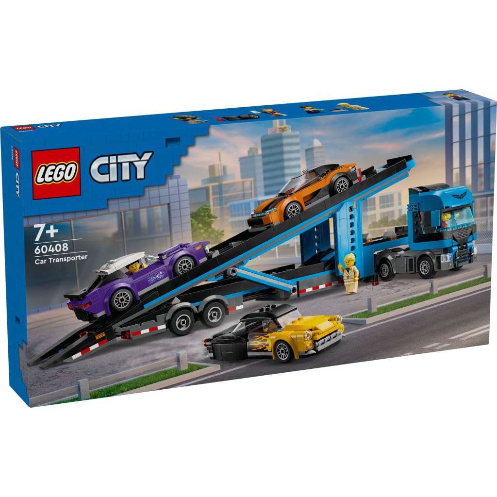 Конструктор LEGO City Вантажівка-транспортер зі спортивними авто (60408) - зображення 1