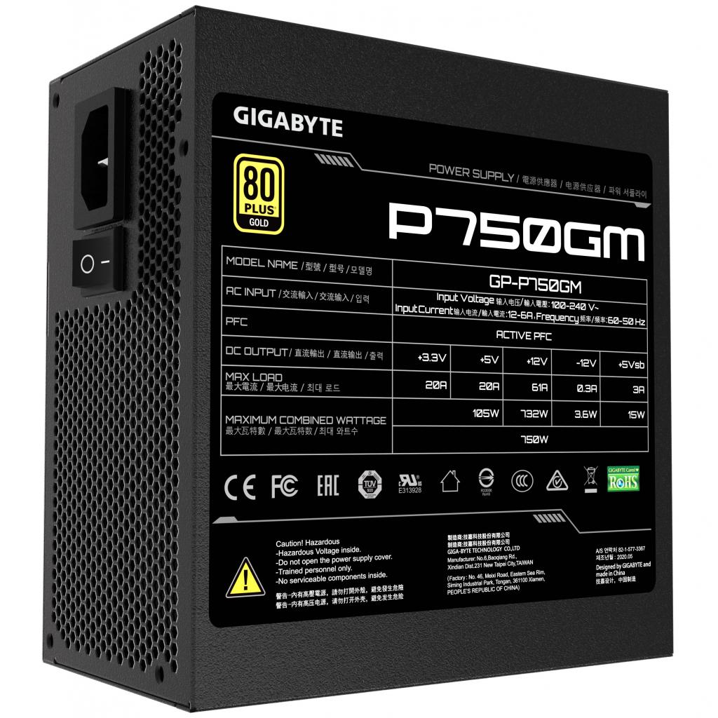 Блок живлення GIGABYTE 750W (GP-P750GM) - зображення 2