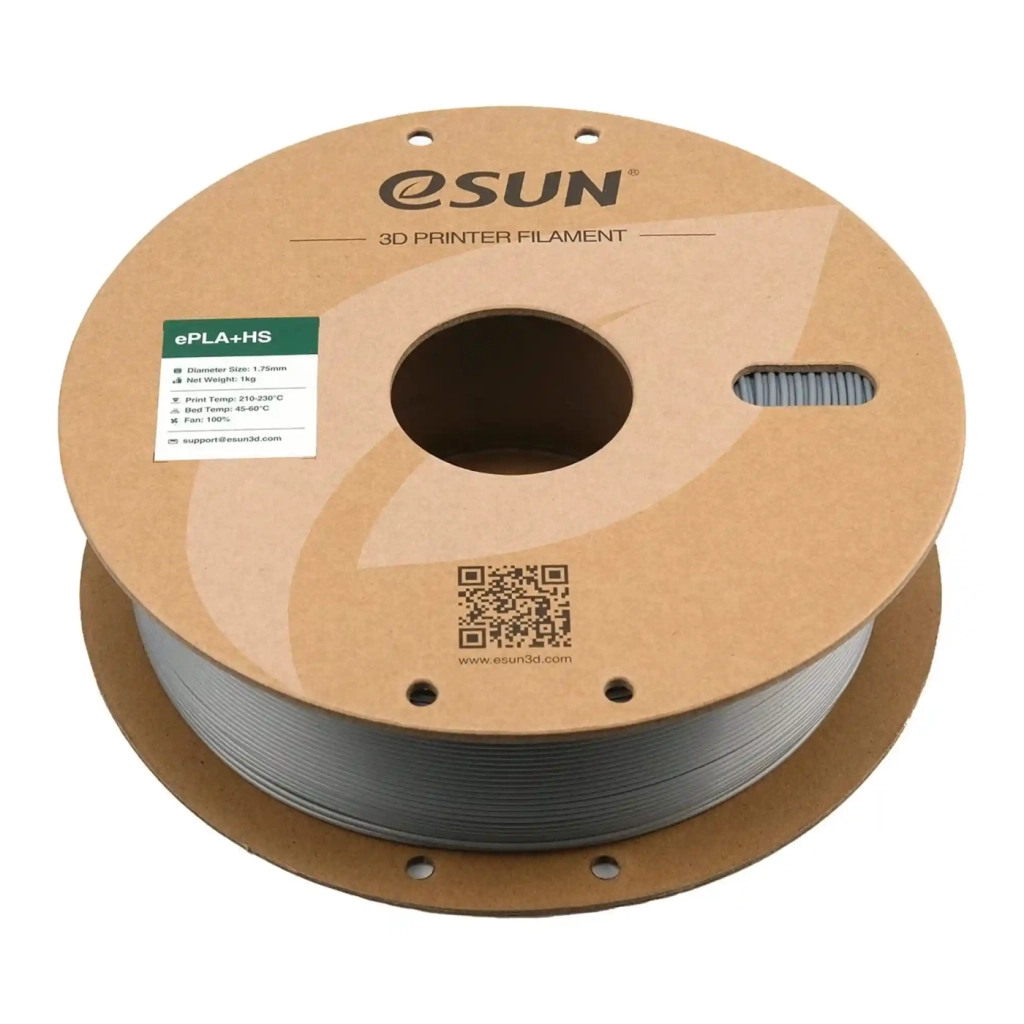 Пластик для 3D-принтера eSUN ePLA+HS, 1,75мм, 1кг, silver (EPLA+HS-P175S1) - зображення 3