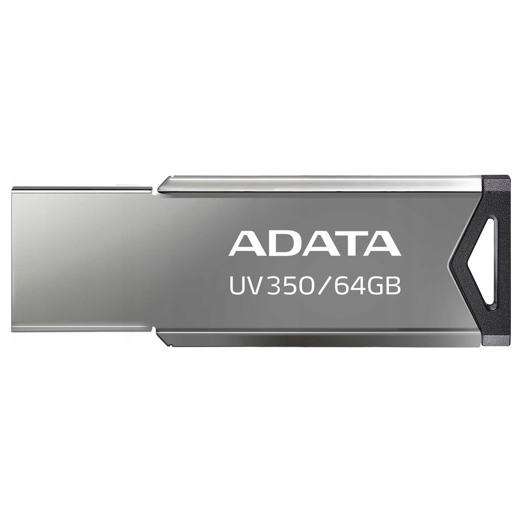 USB флеш накопичувач ADATA 64GB UV350 Metallic USB 3.2 (AUV350-64G-RBK) - зображення 2
