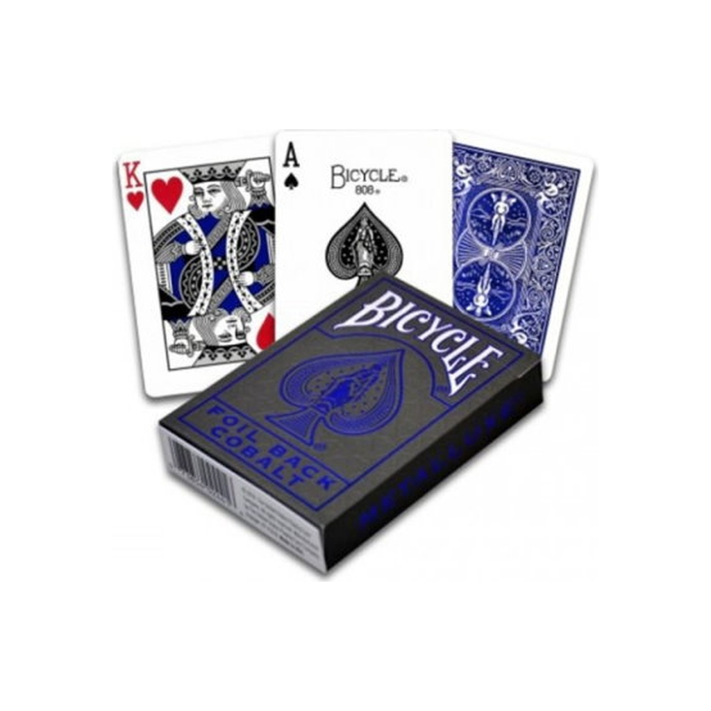 Гральні карти Bicycle Foil Back Cobalt (blue) (02441) - зображення 2