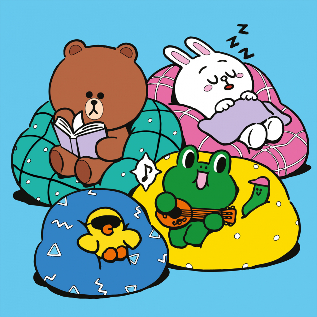 Картина по номерам Santi Лайн Френдс Браун Саллі Коні та Леонард на відпочинку 25х25см (955370) - изображение 1