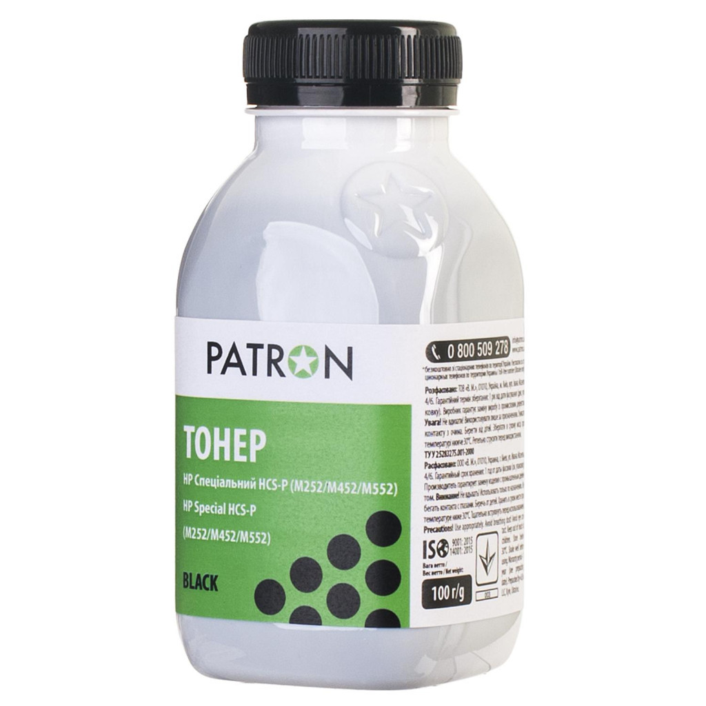 Тонер Patron HP CLJ CP1025/CP1215/M252/M452/M552/5500 BLACK 100 г (PN-HCS-P-B-100) - picture 1