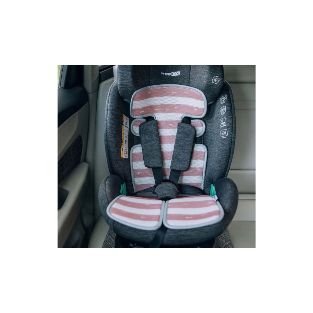 Набір текстилю для коляски FreeON підкладка для коляски та автокрісла pink - white (48723) - picture 3