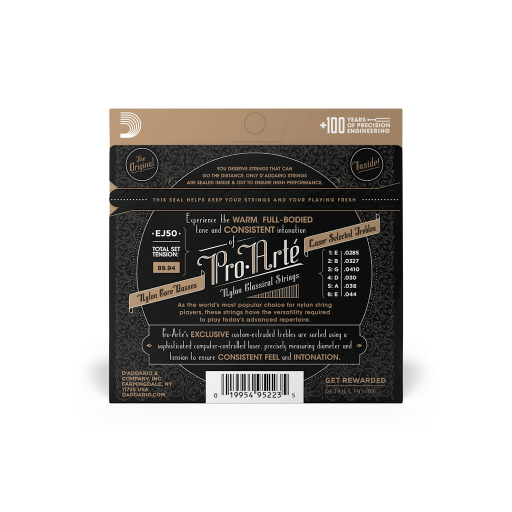 Струни для гітари D'Addario Pro-Arte Black Nylon Hard Tension (EJ50) - зображення 3