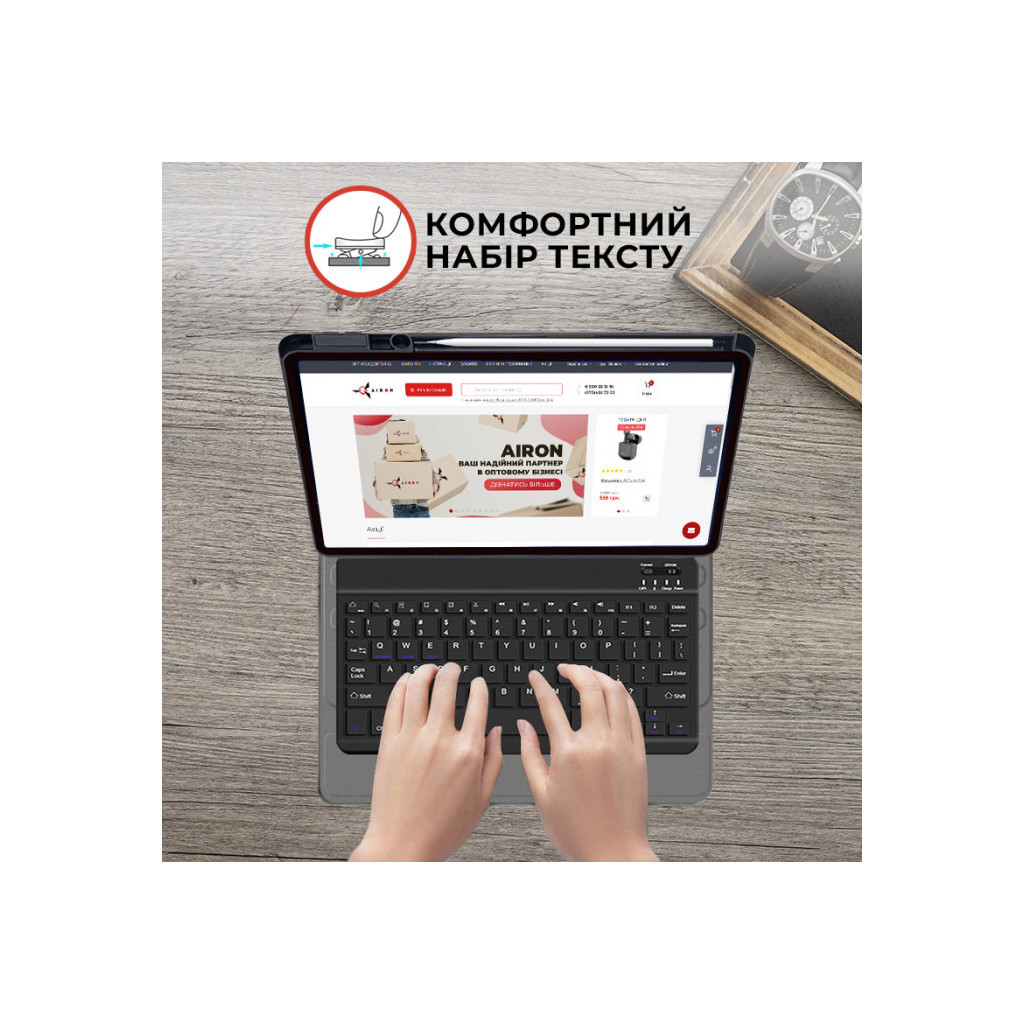Чохол до планшета AirOn Premium Xiaomi MiPad 6/6 Pro 11'' 2023 + Bluetooth Keyboard (4822352781113) - зображення 4