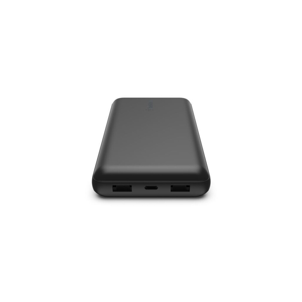 Батарея універсальна Belkin 20000mAh, USB-C, 2*USB-A, 3A, 6" USB-A to USB-C cable, Black (BPB012BTBK) - зображення 3