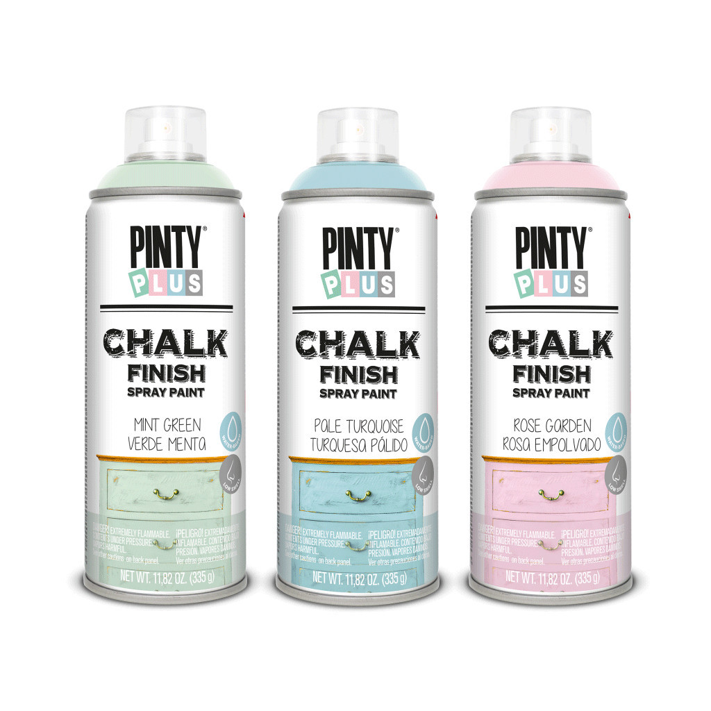 Фарба-аерозоль Pintyplus на водній основі Chalk-finish, Бірюза світла, 400 мл (8429576231403) - зображення 2