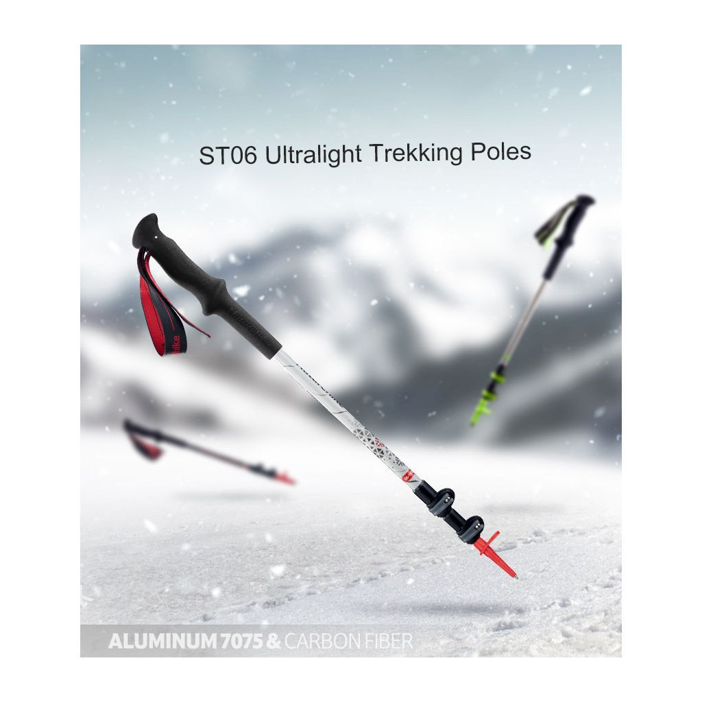 Трекінгові палиці Naturehike ST06 NH17D006-D 3-секційна срібляста 1 шт (6927595748602) - зображення 8