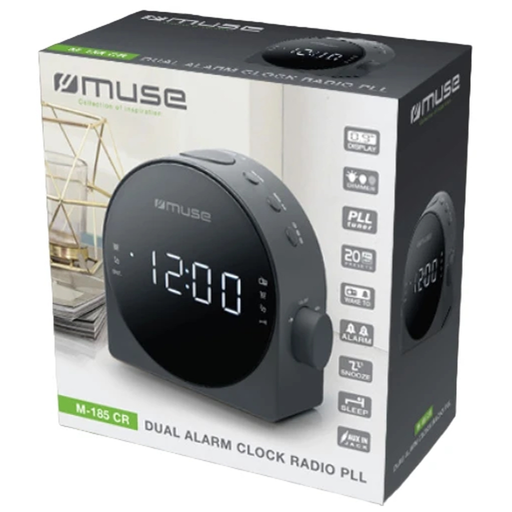 Настільний годинник Muse радіо-годинник (M-185 CR) - зображення 2