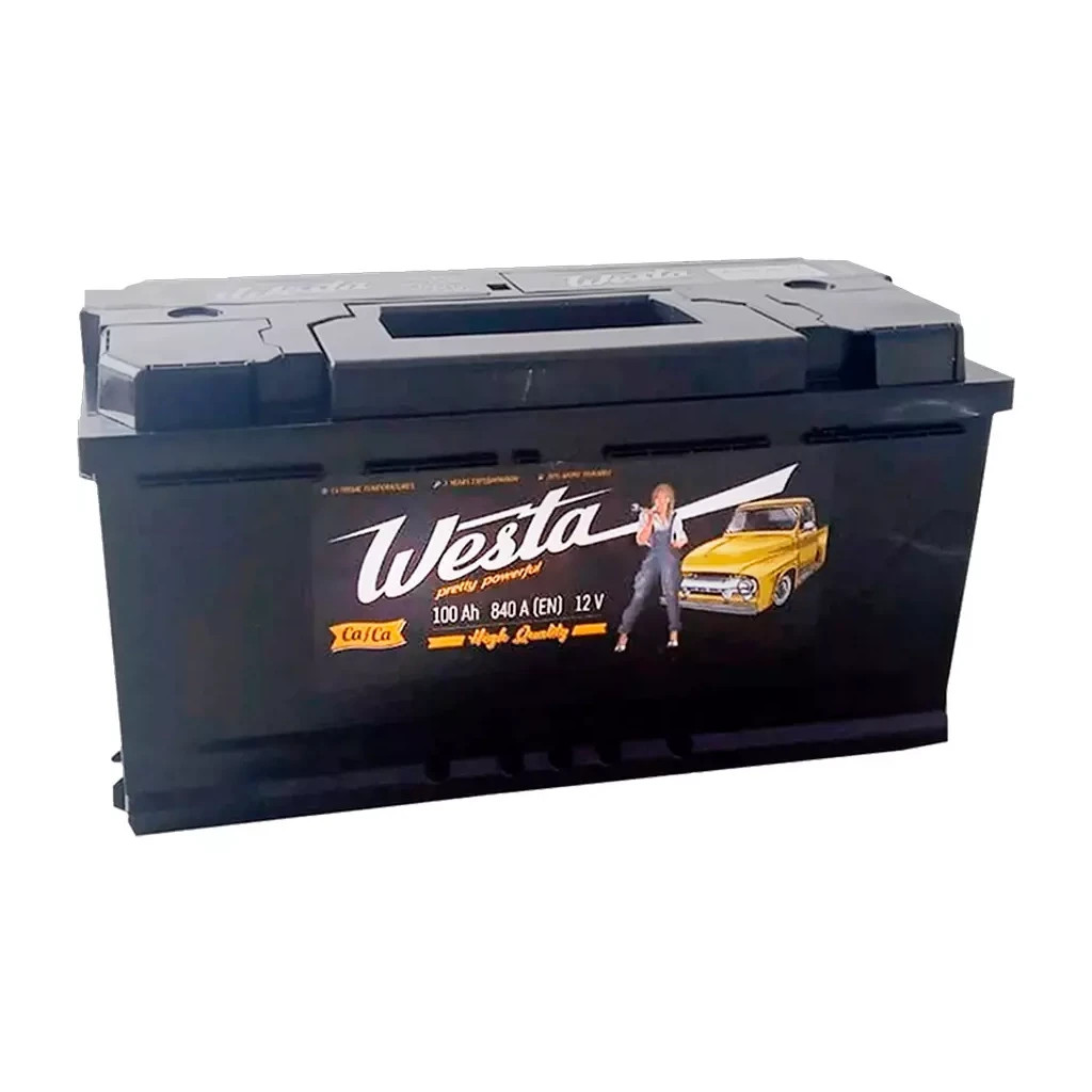 Акумулятор автомобільний Westa 6CT-100 А Pretty Powerful - зображення 1