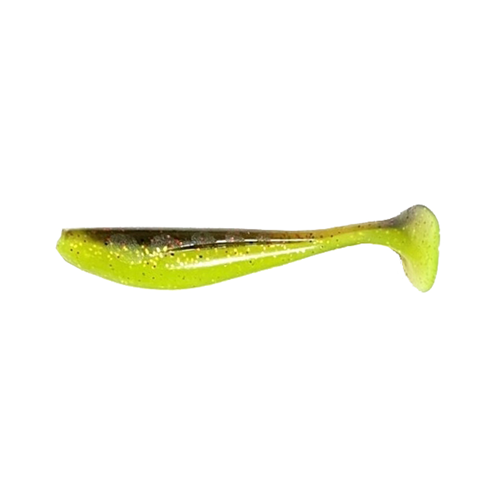 Силікон рибальський FishUP Wizzle Shad 3" 203 - Green Pumpkin/Flo Chartreuse (8шт/уп) (1864.06.56) - зображення 1