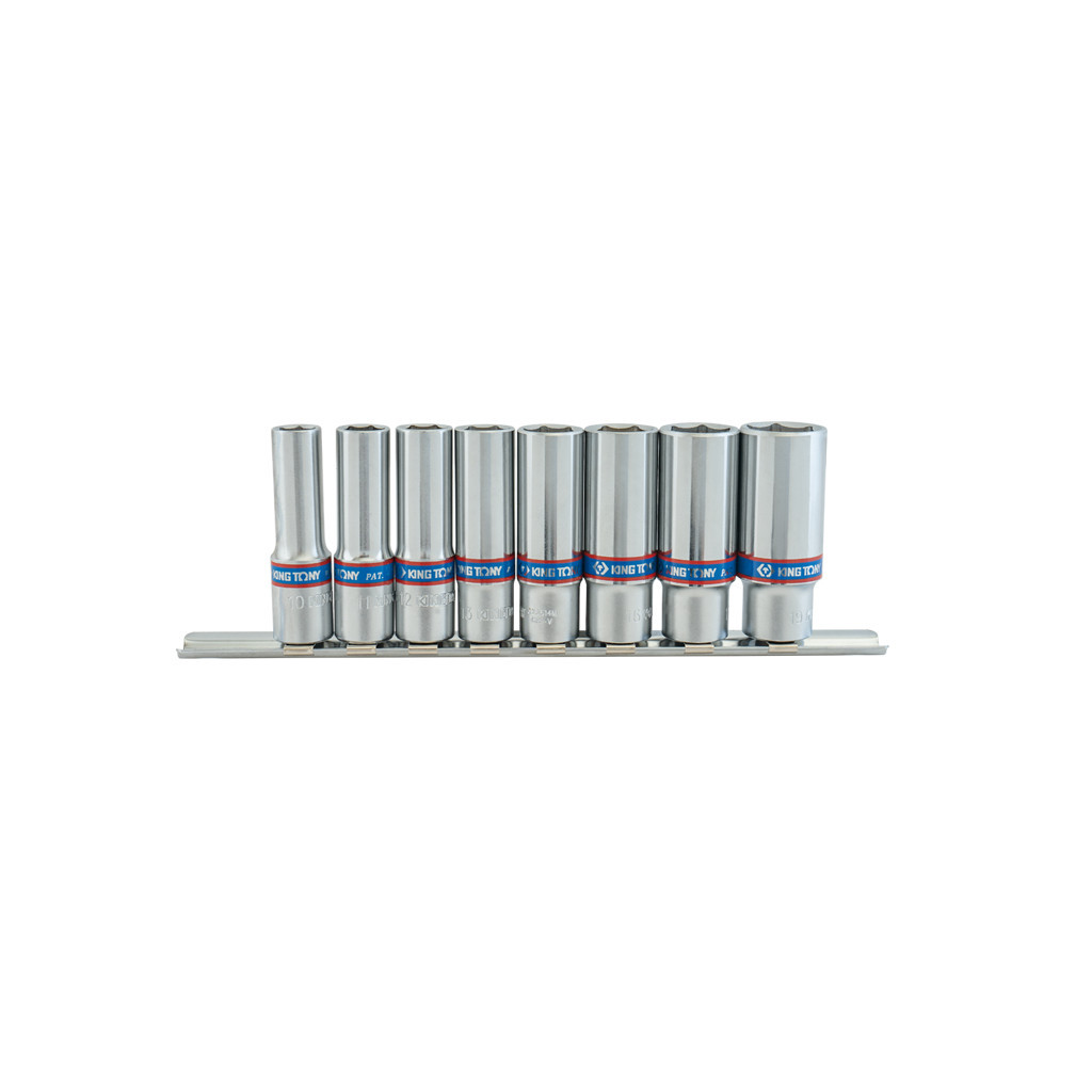 Набір головок KING TONY 3/8" 8 шт. 10-19 мм (3508MR10) - зображення 1