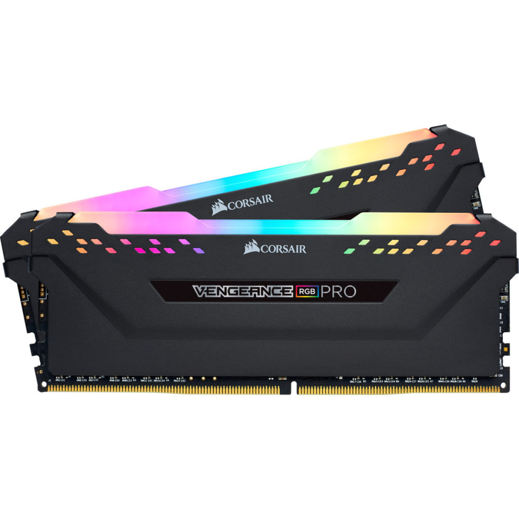 Модуль пам'яті для комп'ютера DDR4 32GB (2x16GB) 3200 MHz Vengeance RGB Pro Black Corsair (CMW32GX4M2E3200C16) - изображение 4