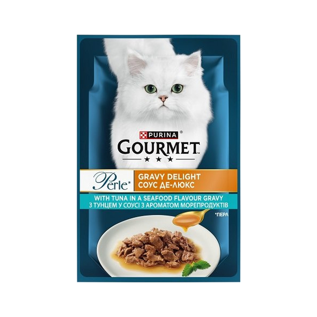 Вологий корм для кішок Purina Gourmet Perle з Тунцем міні філе 85 г (8445291188341) - зображення 1