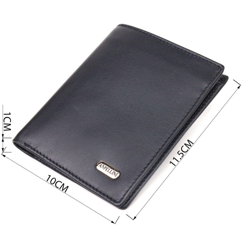 Гаманець Canpellini З натуральної шкіри Чорне (21500) - зображення 3