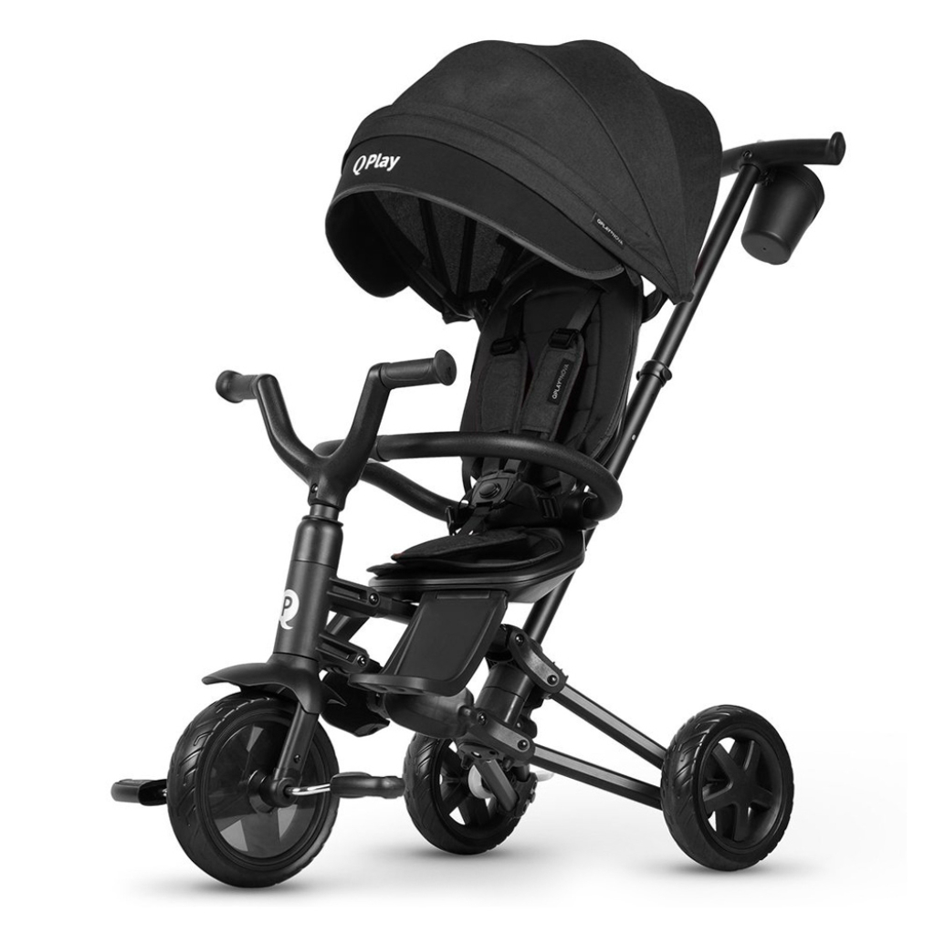 Дитячий велосипед QPlay Nova Niello складаний триколісний Black (S700-6NovaNielloBlack) - зображення 1