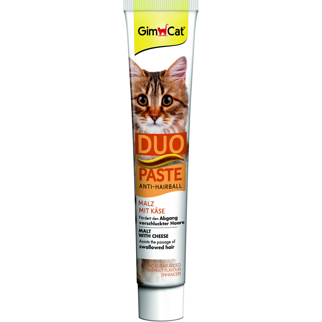 Паста для тварин GimCat DUO PASTE Anti-hairball malt with cheese мальт та сир 50 г (4002064427218) - изображение 3