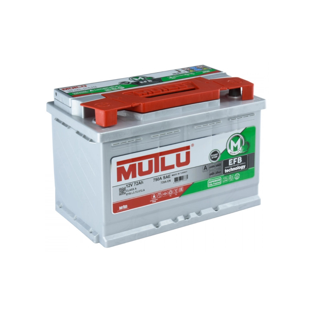 Акумулятор автомобільний MUTLU 6СТ-72 (0) EFB.L3.72.072.A - зображення 2