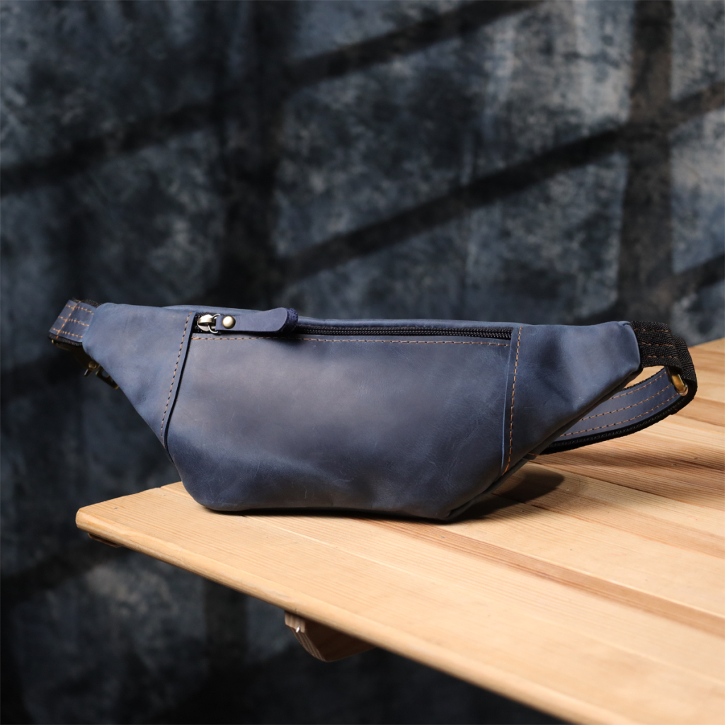 Сумка Shvigel З натуральної шкіри Синя (23123) - зображення 9