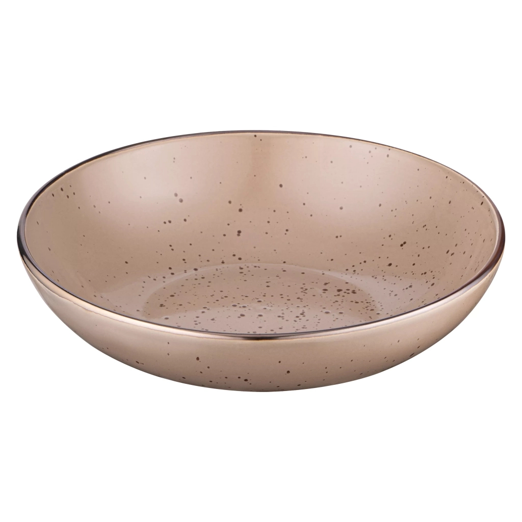 Тарілка Ardesto Emilia, 820мл, 20см, кераміка, коричневий (AR0820EBR) - зображення 1