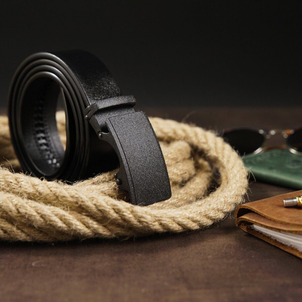 Ремінь Vintage Чоловічий з автоматичною пряжкою Чорний (20303) - зображення 6