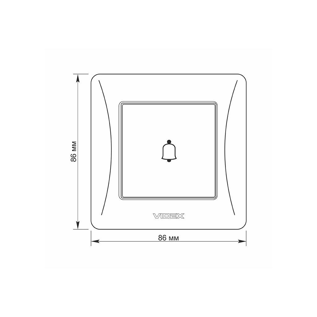 Кнопка дзвінка Videx BINERA 1кл біла (VF-BNDB1-W) - зображення 5
