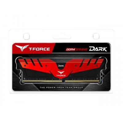 Модуль пам'яті для комп'ютера DDR4 16GB 2400 MHz T-Force Dark Red Team (TDRED416G2400HC15B01) - зображення 6