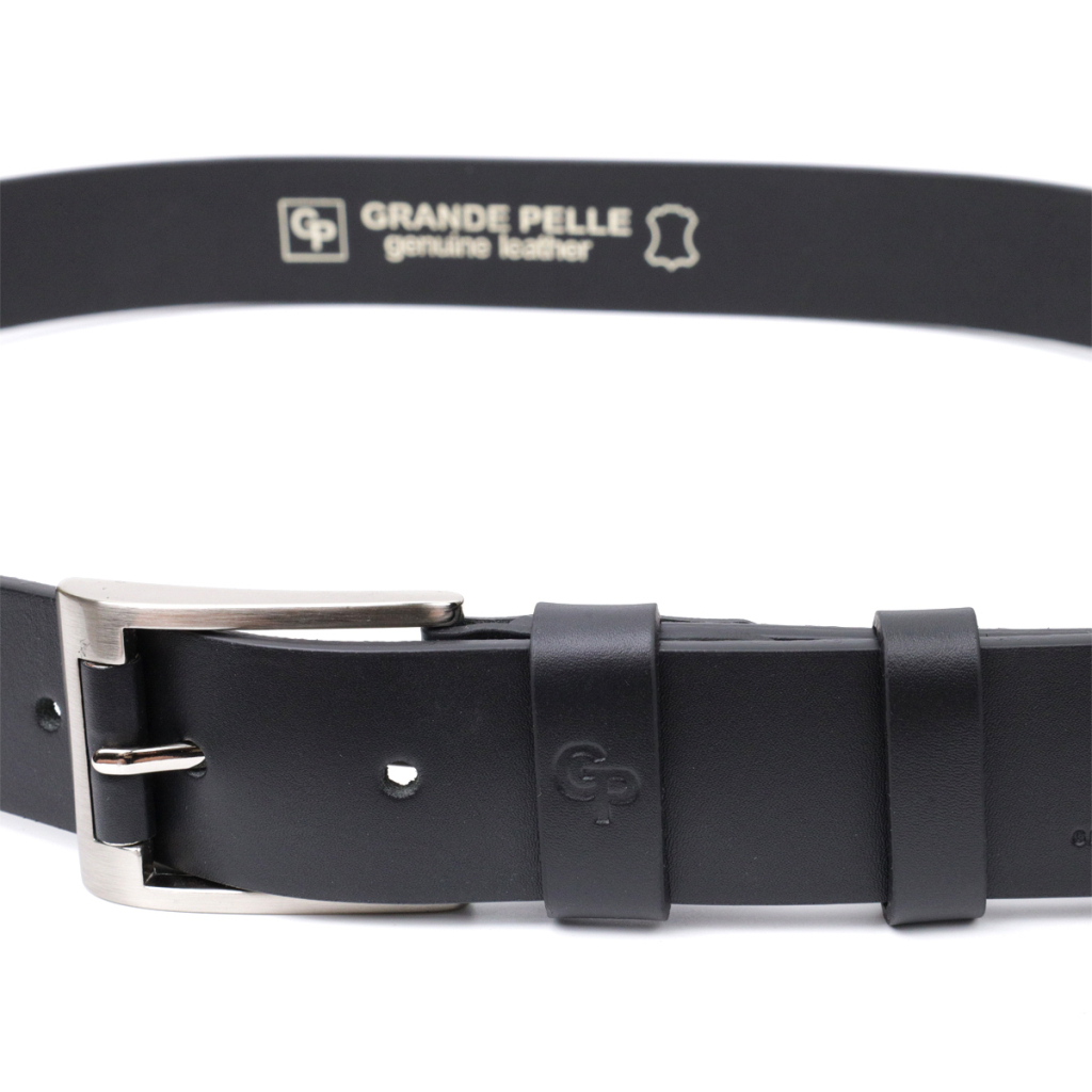 Ремінь Grande Pelle Під джинси з натуральної шкіри Чорний (11687) - зображення 2